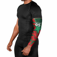 Custom Morocco Football Arm Sleeves Pentagram Red Lion African