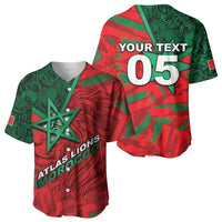 Custom Morocco Football Baseball Jersey Pentagram Red Lion African