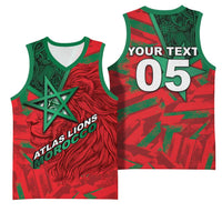 Custom Morocco Football Basketball Jersey Pentagram Red Lion African