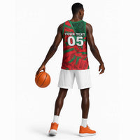 Custom Morocco Football Basketball Jersey Pentagram Red Lion African