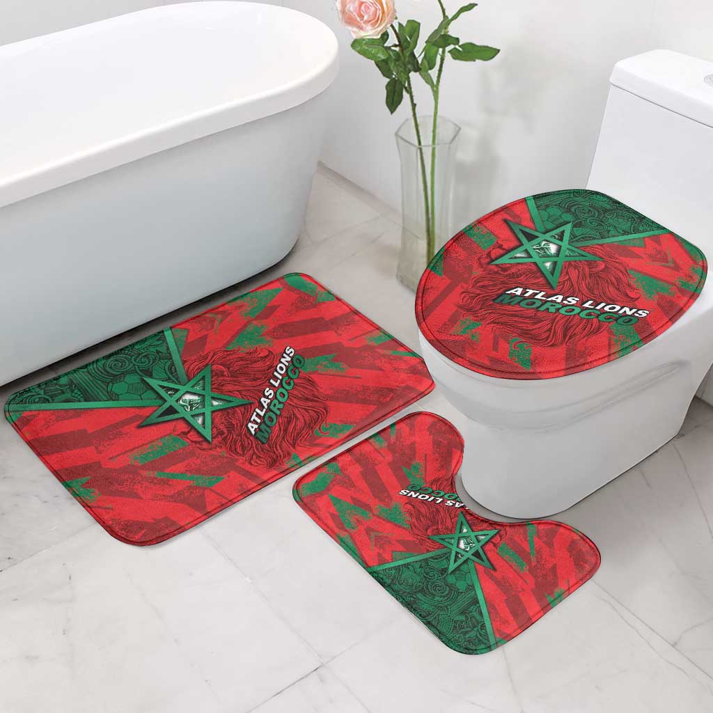 Morocco Football Bathroom Set Pentagram Red Lion African