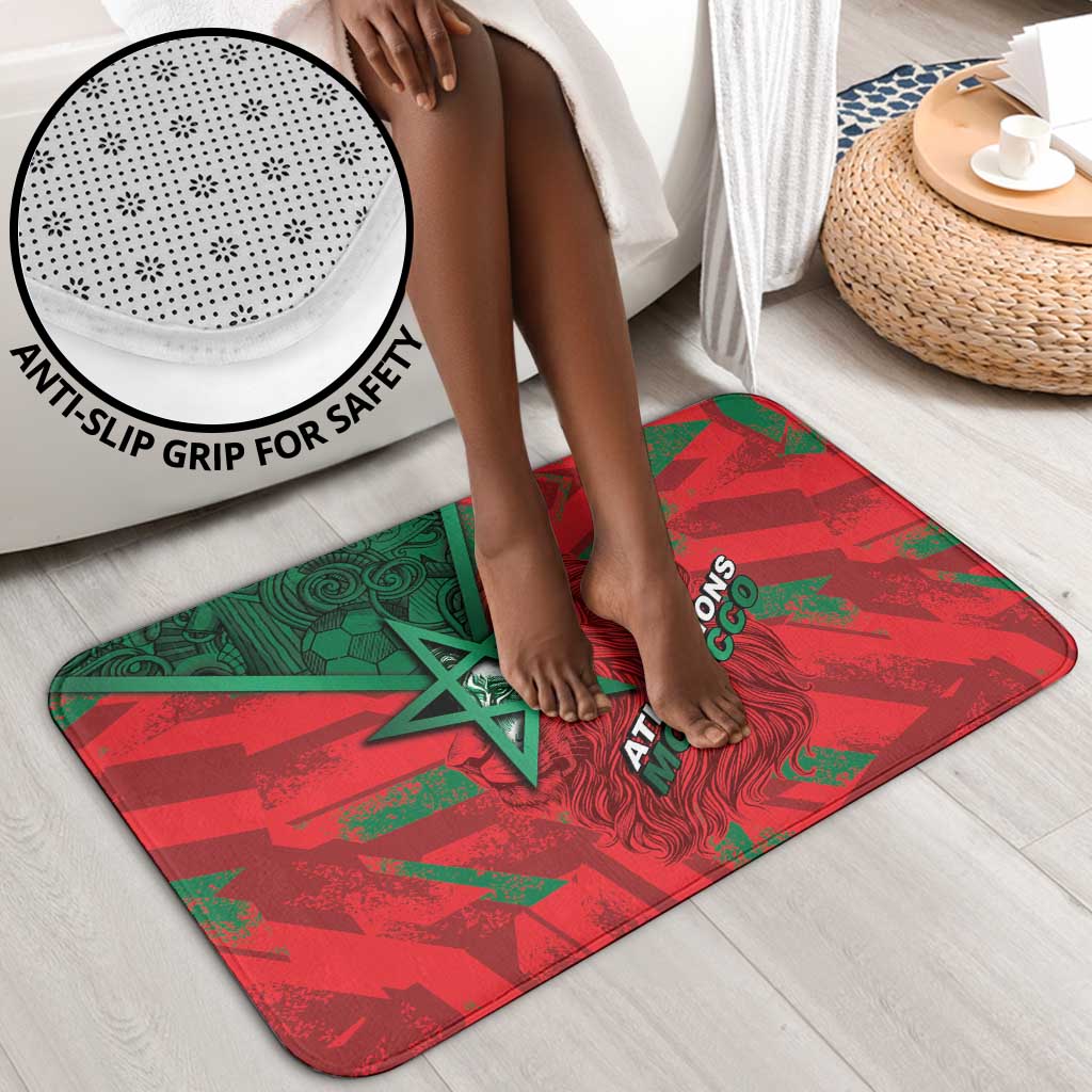 Morocco Football Bathroom Set Pentagram Red Lion African