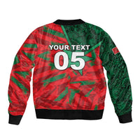 Custom Morocco Football Bomber Jacket Pentagram Red Lion African