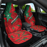 Morocco Football Car Seat Cover Pentagram Red Lion African