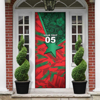 Custom Morocco Football Door Cover Pentagram Red Lion African