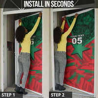 Custom Morocco Football Door Cover Pentagram Red Lion African