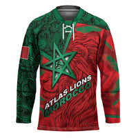 Custom Morocco Football Hockey Jersey Pentagram Red Lion African
