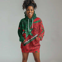 Custom Morocco Football Hoodie Dress Pentagram Red Lion African