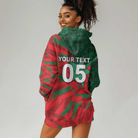 Custom Morocco Football Hoodie Dress Pentagram Red Lion African