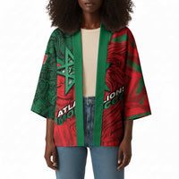 Custom Morocco Football Kimono Pentagram Red Lion African