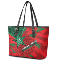 Morocco Football Leather Tote Bag Pentagram Red Lion African