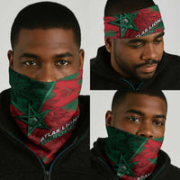 Morocco Football Neck Gaiter Pentagram Red Lion African
