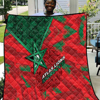 Morocco Football Quilt Pentagram Red Lion African