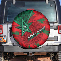 Morocco Football Spare Tire Cover Pentagram Red Lion African