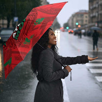 Morocco Football Umbrella Pentagram Red Lion African