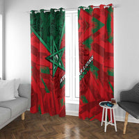 Morocco Football Window Curtain Pentagram Red Lion African