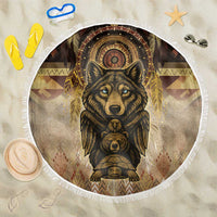 Native American Animal Spirit Beach Blanket