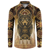 Native American Animal Spirit Button Sweatshirt