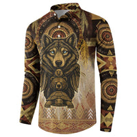 Native American Animal Spirit Button Sweatshirt