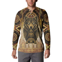 Native American Animal Spirit Button Sweatshirt