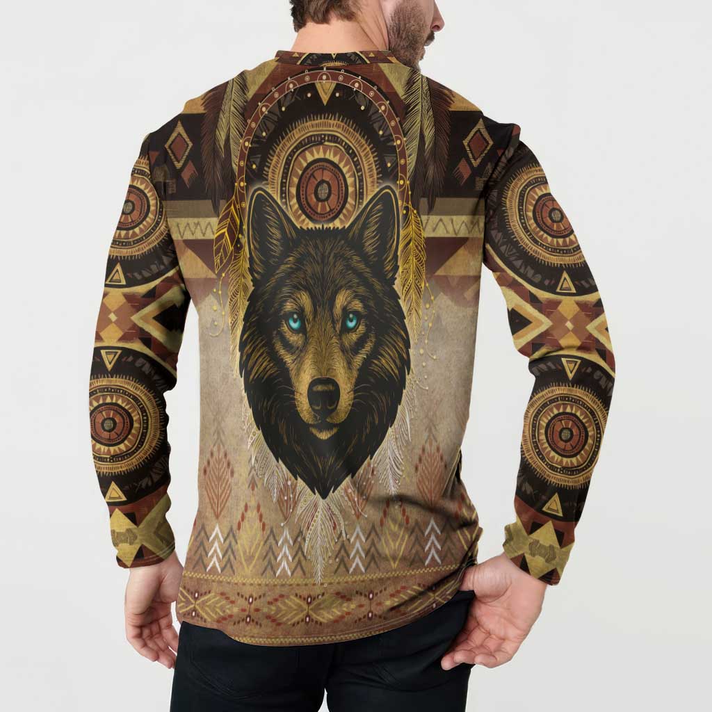 Native American Animal Spirit Button Sweatshirt