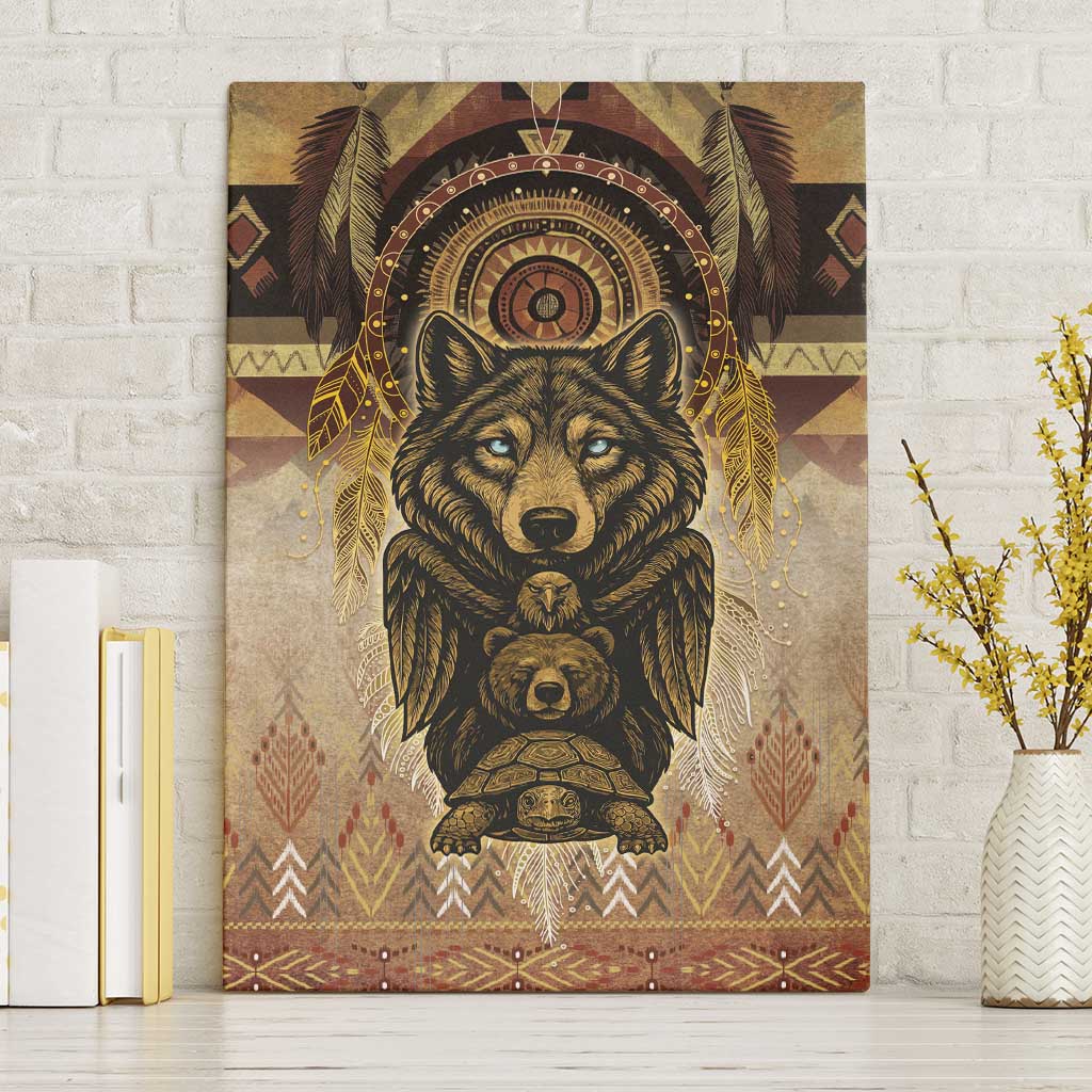 Native American Animal Spirit Canvas Wall Art