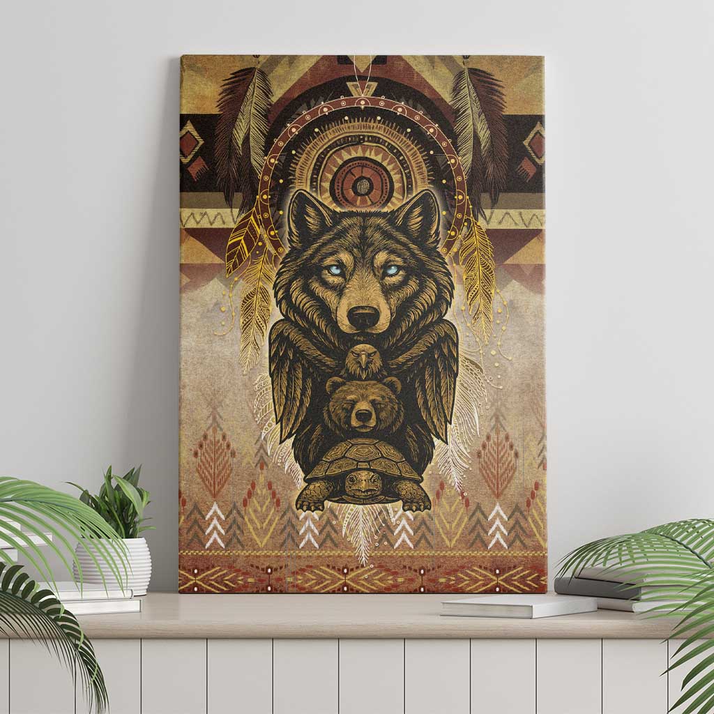 Native American Animal Spirit Canvas Wall Art