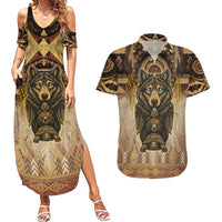 Native American Animal Spirit Couples Matching Summer Maxi Dress and Hawaiian Shirt