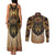 Native American Animal Spirit Couples Matching Tank Maxi Dress and Long Sleeve Button Shirt