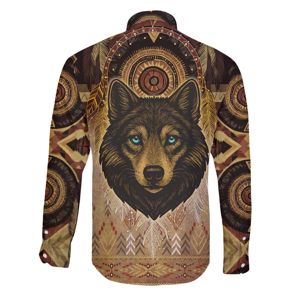 Native American Animal Spirit Family Matching Long Sleeve Bodycon Dress and Hawaiian Shirt