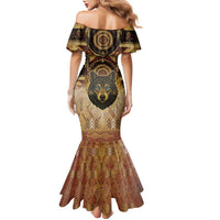 Native American Animal Spirit Family Matching Mermaid Dress and Hawaiian Shirt