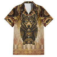 Native American Animal Spirit Family Matching Short Sleeve Bodycon Dress and Hawaiian Shirt
