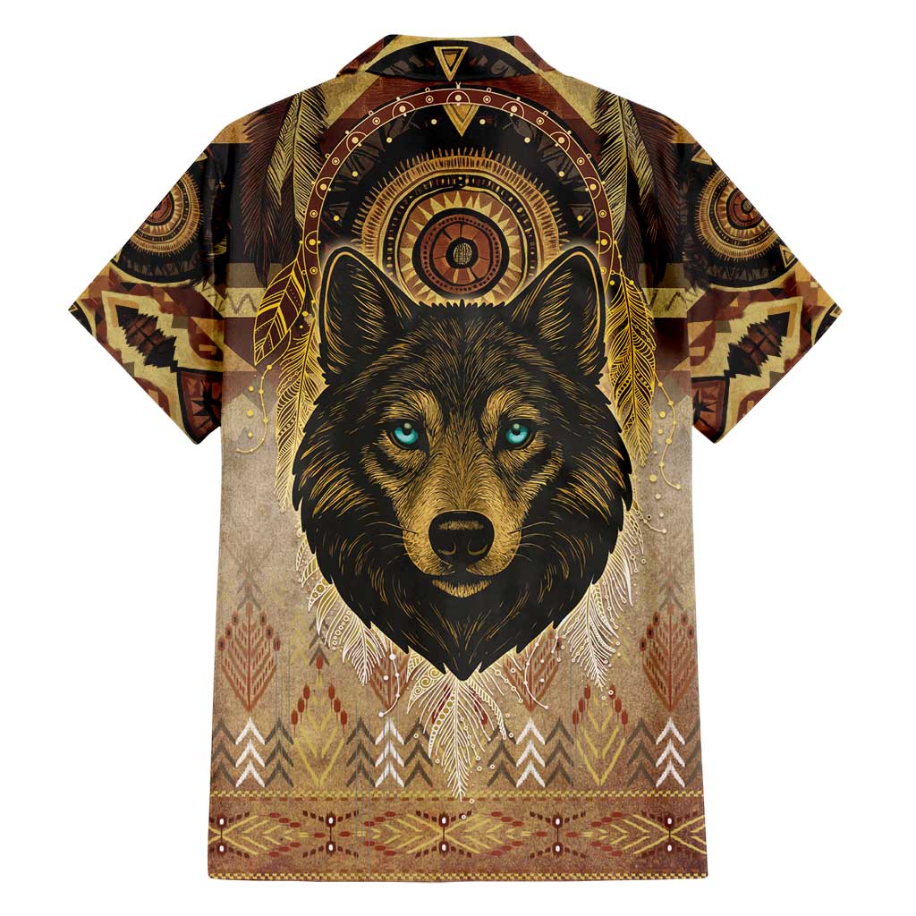 Native American Animal Spirit Family Matching Short Sleeve Bodycon Dress and Hawaiian Shirt