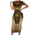 Native American Animal Spirit Family Matching Short Sleeve Bodycon Dress and Hawaiian Shirt