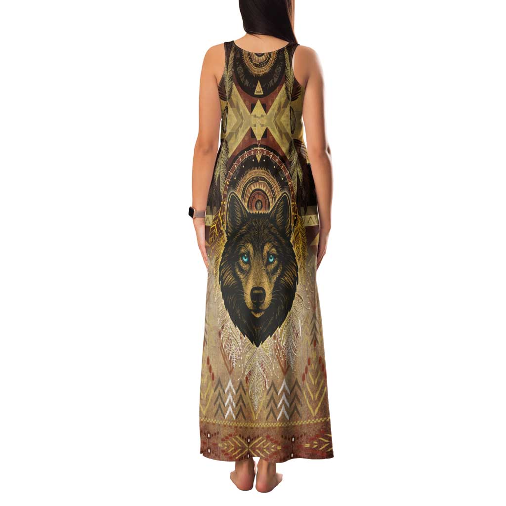 Native American Animal Spirit Family Matching Tank Maxi Dress and Hawaiian Shirt