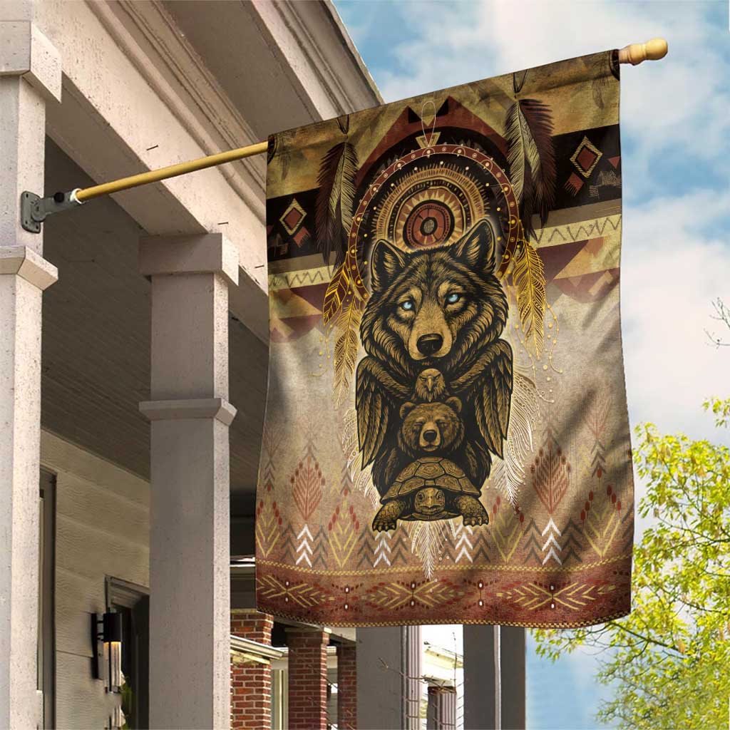 Native American Animal Spirit Garden Flag