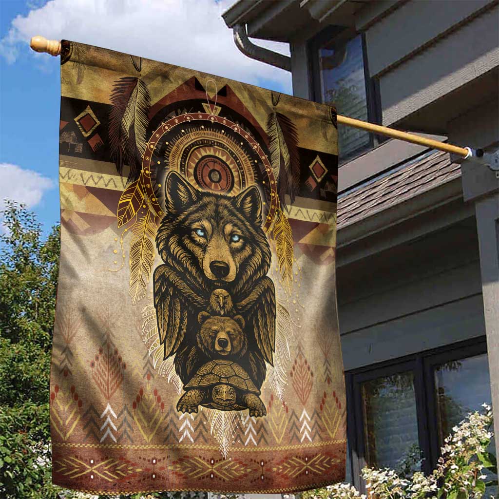 Native American Animal Spirit Garden Flag