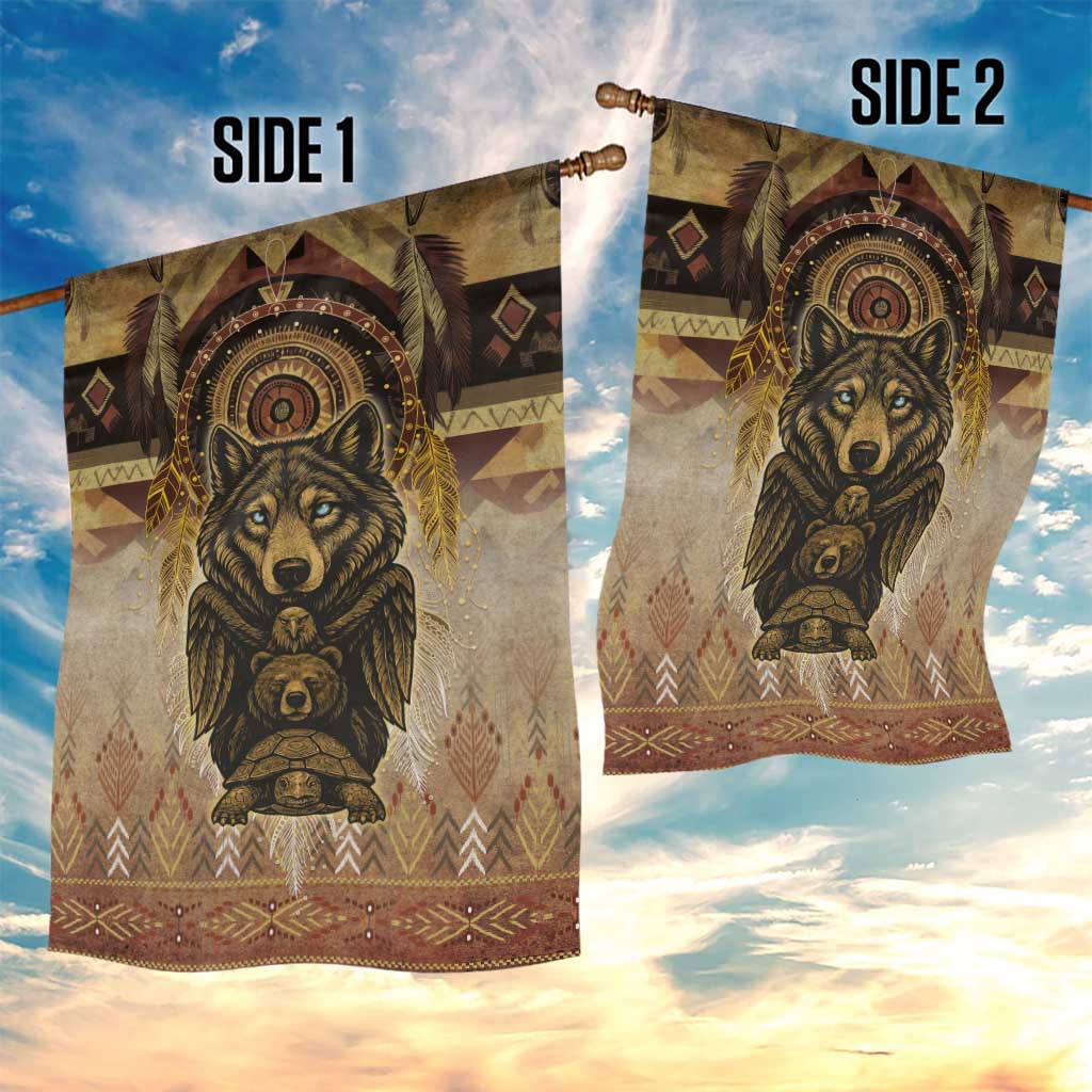 Native American Animal Spirit Garden Flag