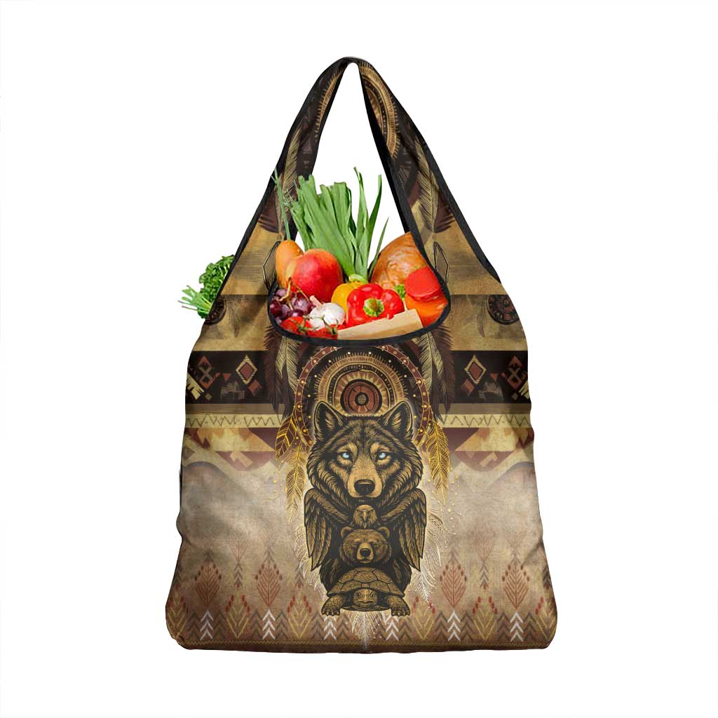 Native American Animal Spirit Grocery Bag