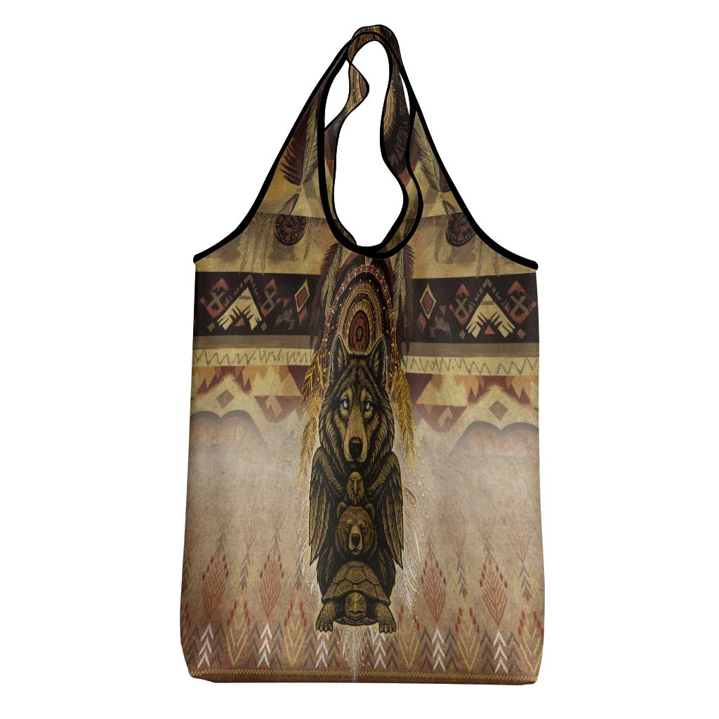 Native American Animal Spirit Grocery Bag