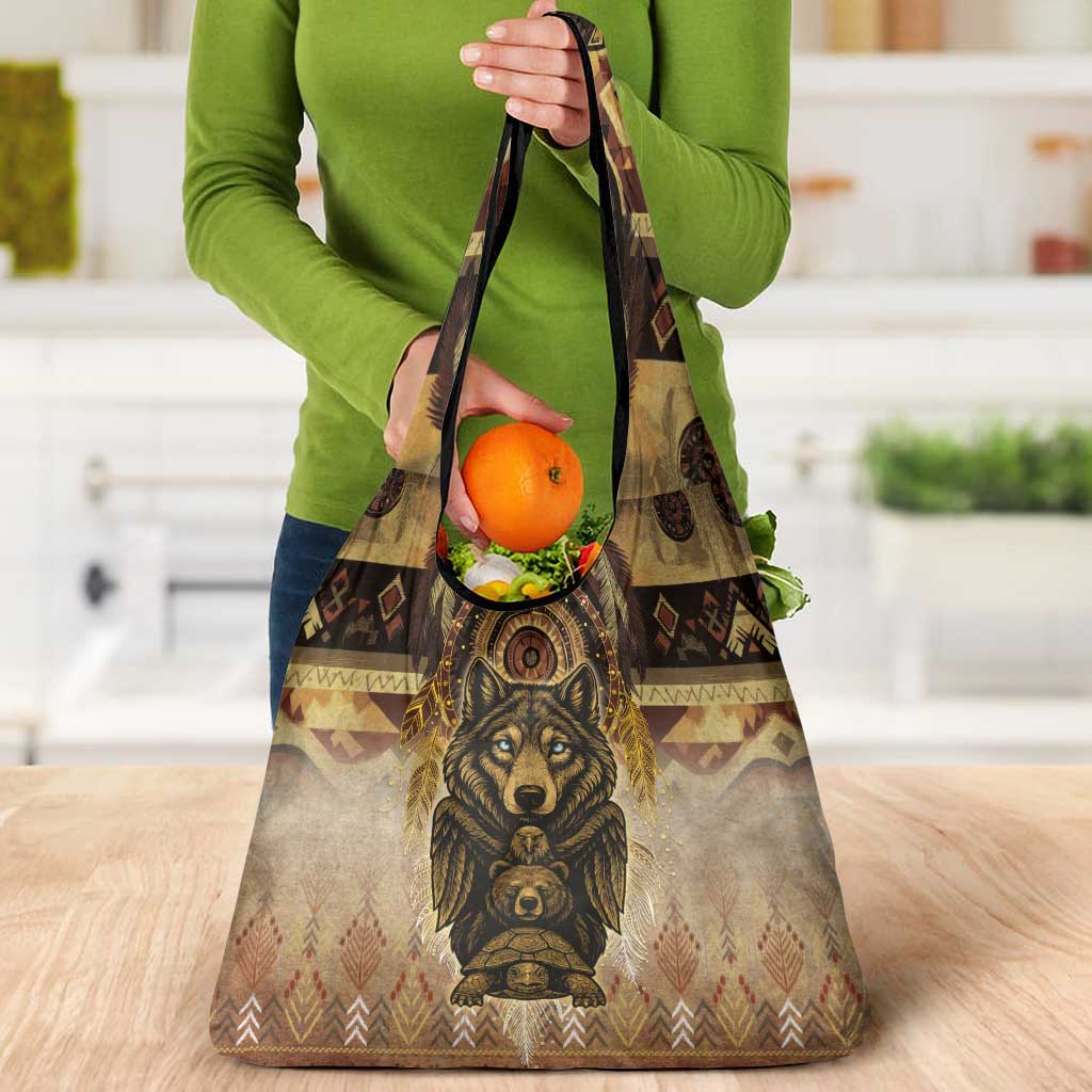 Native American Animal Spirit Grocery Bag