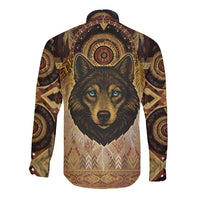 Native American Animal Spirit Long Sleeve Button Shirt
