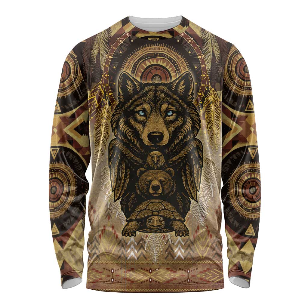 Native American Animal Spirit Long Sleeve Shirt