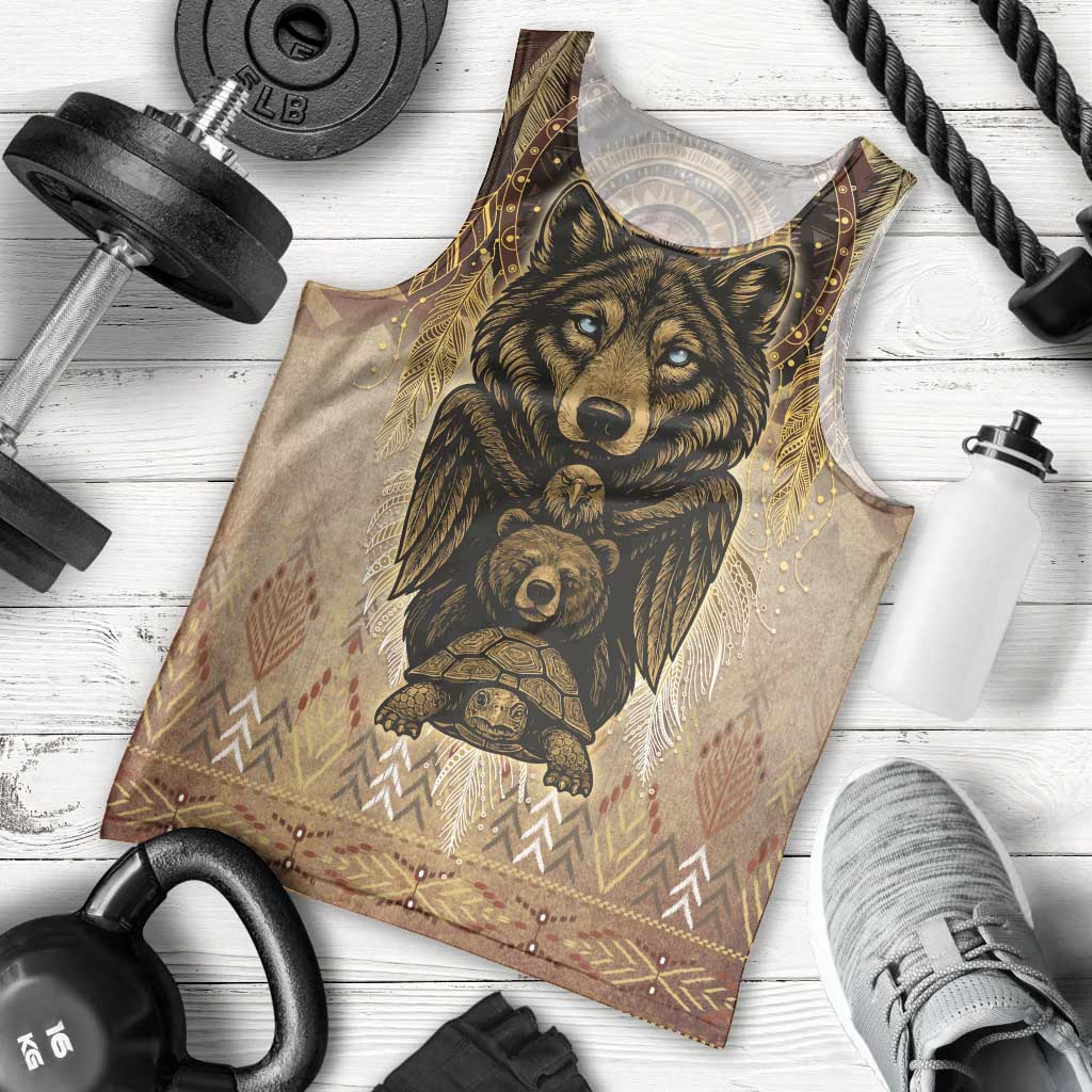 Native American Animal Spirit Men Tank Top