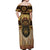 Native American Animal Spirit Off Shoulder Maxi Dress
