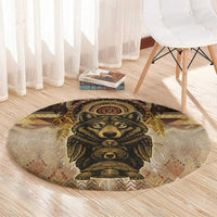 Native American Animal Spirit Round Carpet