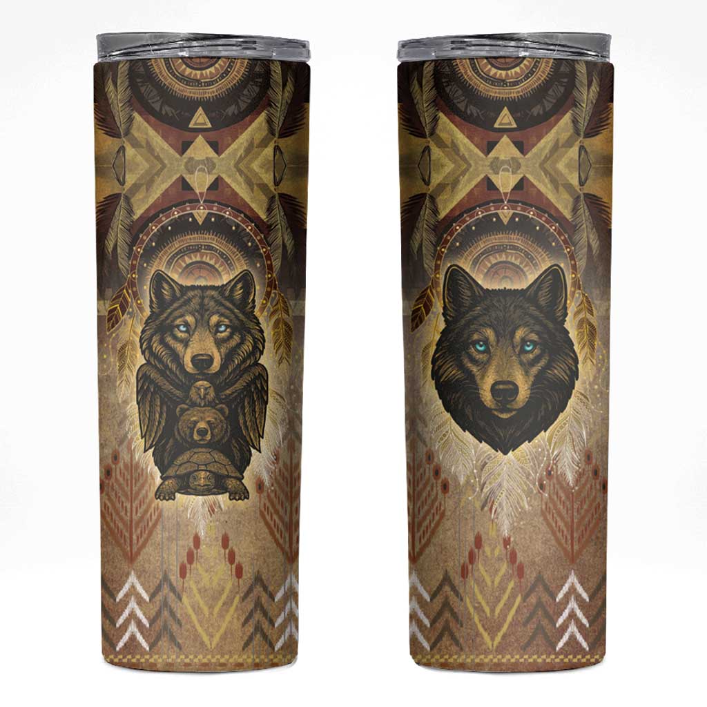 Native American Animal Spirit Skinny Tumbler