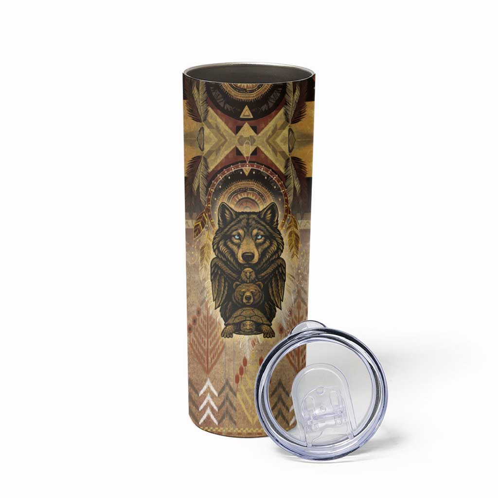 Native American Animal Spirit Skinny Tumbler
