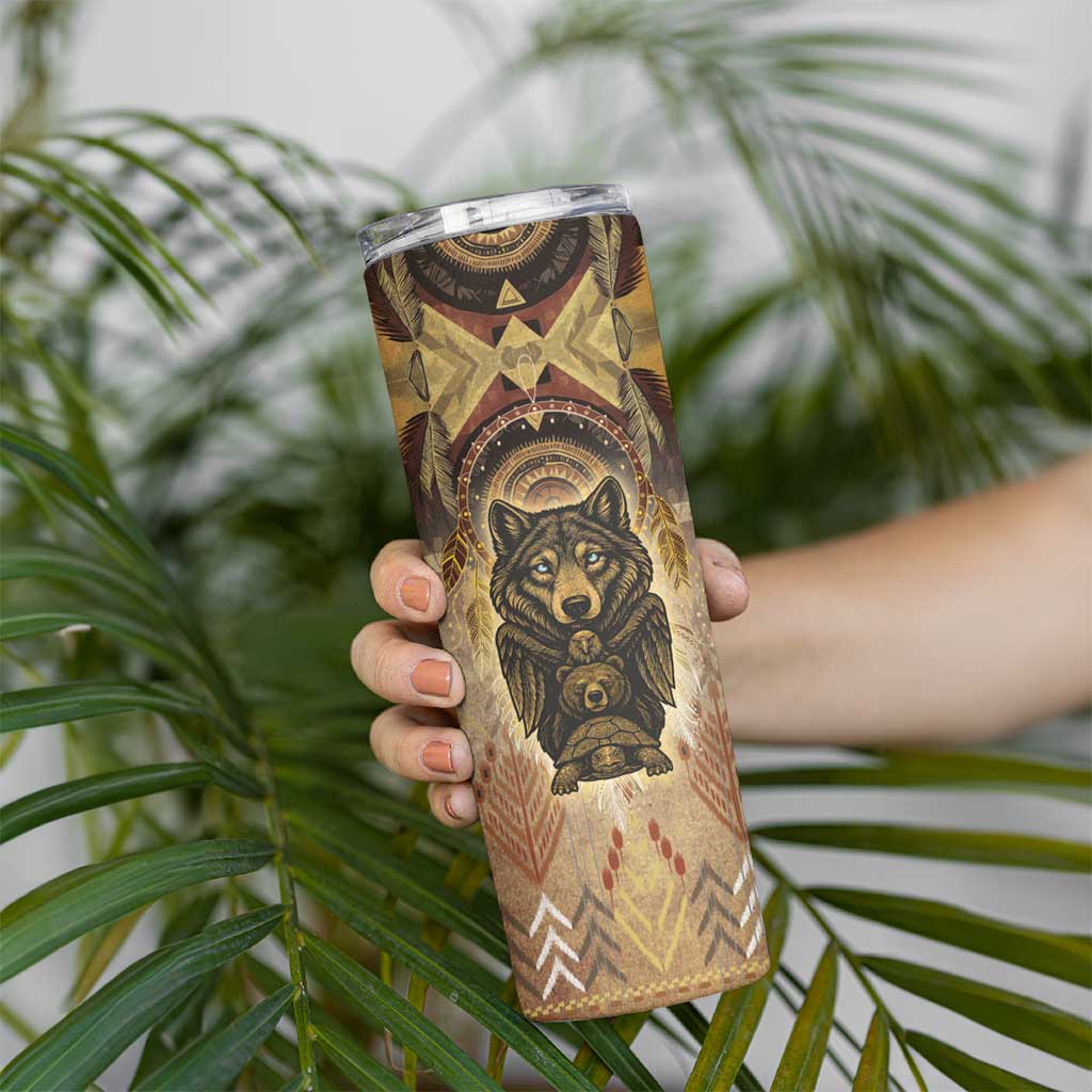 Native American Animal Spirit Skinny Tumbler