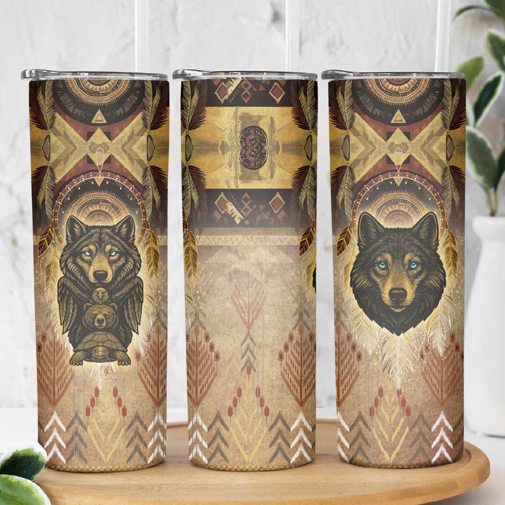Native American Animal Spirit Skinny Tumbler